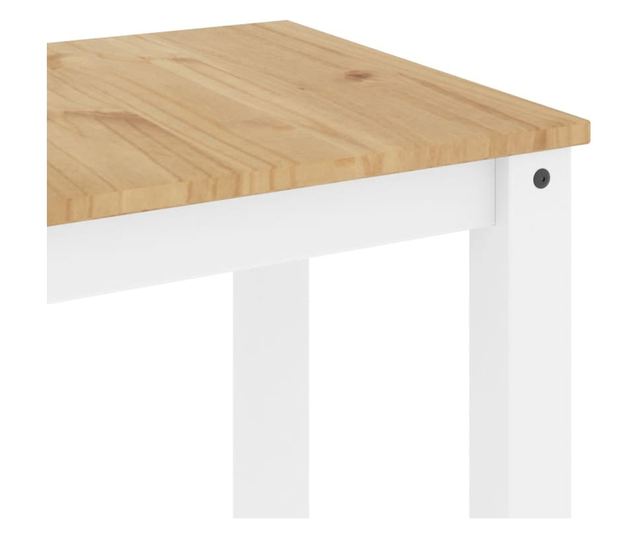 Panama fehér tömör fenyőfa ebédlőasztal 117 x 60 x 75 cm