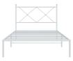 fehér fém ágykeret fejtámlával 107x203 cm