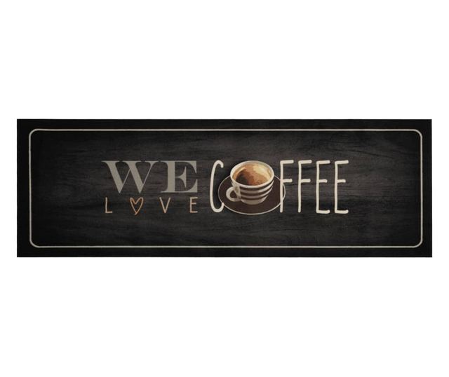 kávé feliratos mosható bársony konyhaszőnyeg 60 x 180 cm