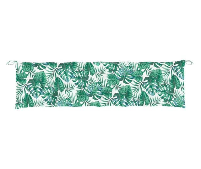 2 db levélmintás oxford szövet kerti padpárna 200 x 50 x 7 cm