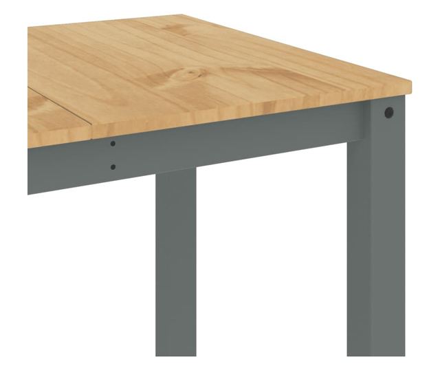 Panama szürke tömör fenyőfa ebédlőasztal 160 x 80 x 75 cm