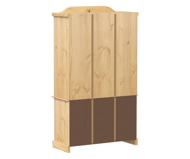 Corona tömör fenyőfa vitrinszekrény 103,5 x 42 x 180 cm