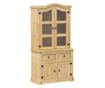 Corona tömör fenyőfa vitrinszekrény 100 x 48,5 x 179 cm