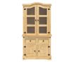 Corona tömör fenyőfa vitrinszekrény 100 x 48,5 x 179 cm