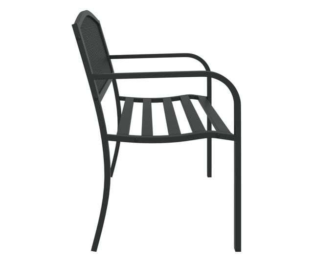 fekete acél kerti pad 119 cm