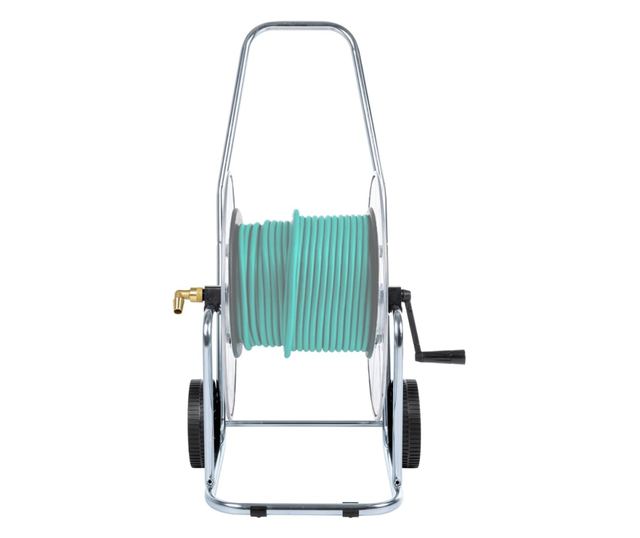 acél kerekes tömlődob 80 m 3/4" tömlőhöz