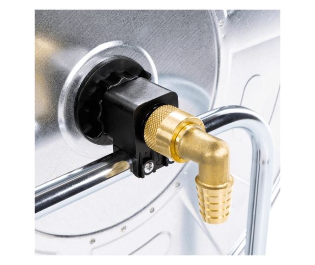 acél kerekes tömlődob 80 m 3/4" tömlőhöz