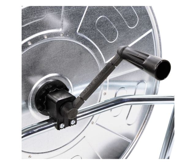 acél kerekes tömlődob 80 m 3/4" tömlőhöz