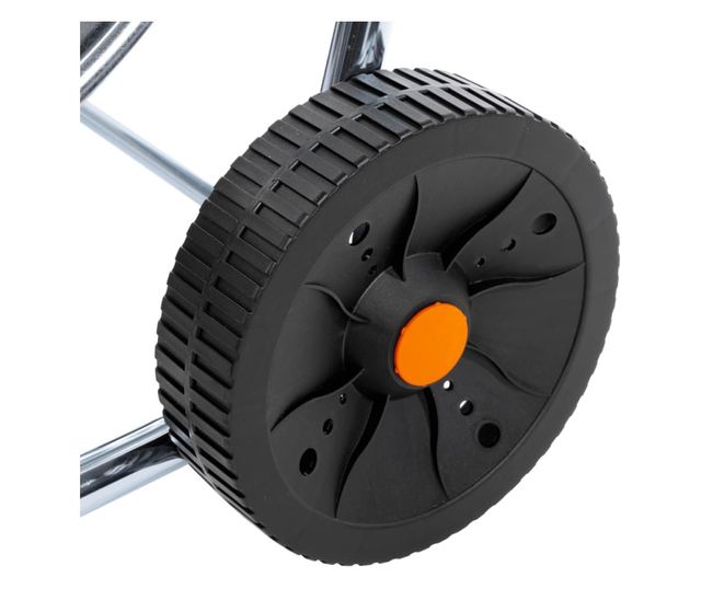 acél kerekes tömlődob 80 m 3/4" tömlőhöz