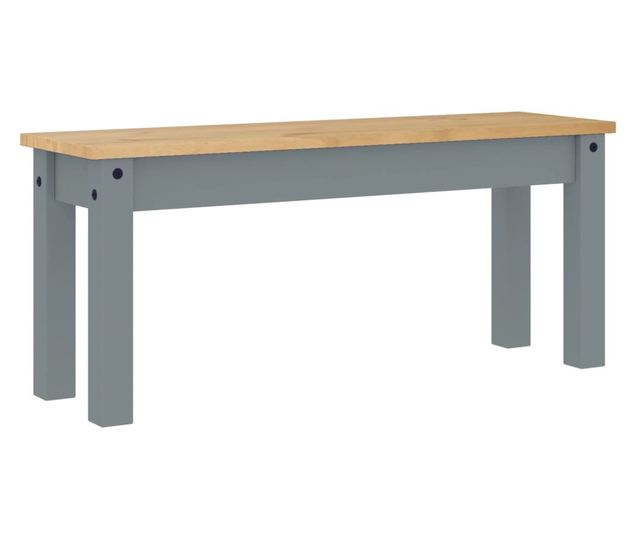 Panama szürke tömör fenyőfa étkezőpad 105 x 30 x 45 cm