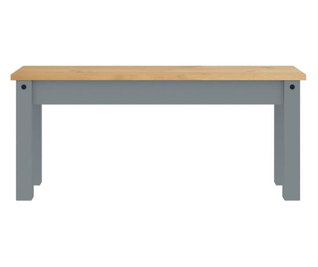 Panama szürke tömör fenyőfa étkezőpad 105 x 30 x 45 cm