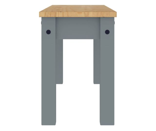 Panama szürke tömör fenyőfa étkezőpad 105 x 30 x 45 cm