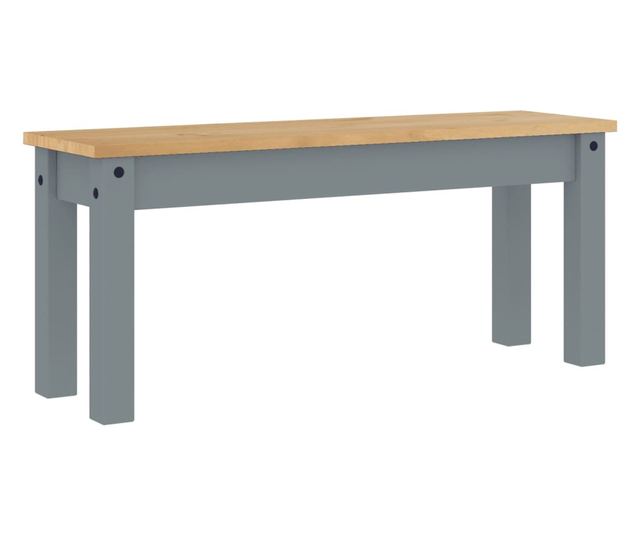 Panama szürke tömör fenyőfa étkezőpad 105 x 30 x 45 cm