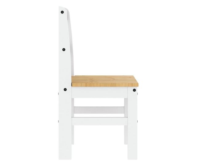 Panama 2 db fehér tömör fenyőfa étkezőszék 40x46x90 cm