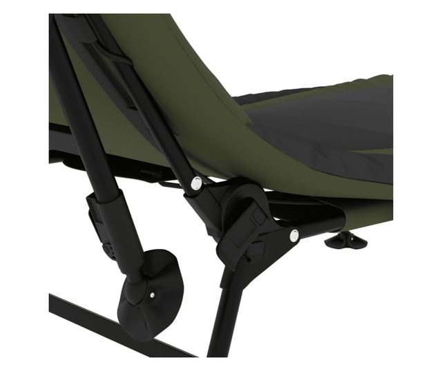 zöld összecsukható horgászágy állítható sárgyűjtő lábakkal