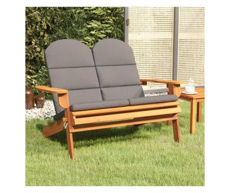 Vrtna klop Adirondack 126 cm, masiven akacijev les z blazinami
