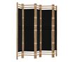 5-панелен сгъваем разделител за стая 200 см бамбук и плат thumbnail 2