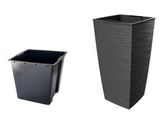 Visok cvetlični lonec z notranjo posodo, 36x36x70, Aurora 933, različne barve