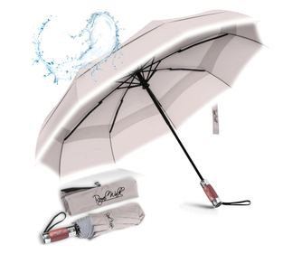 Umbrela de Lux pliabila „Royal Walk", cu Deschidere si Inchidere Automata, Pentru femei si barbati, Ventilata, Compact, Protecti