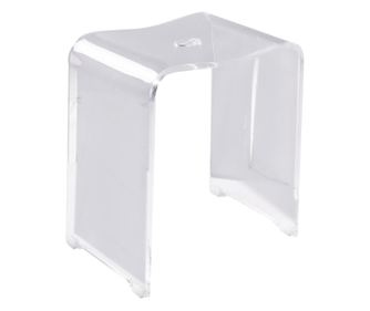 Taburet baie Trendy, Ridder, patrat, acril transparent, antiderapant, sustine maxim 100 kg, A211100