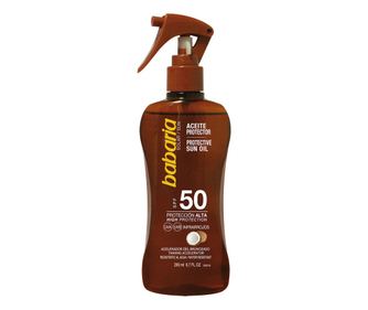 Ulei protectie solara SPF50 & accelerator bronzare tip spray, Cocos, Babaria, 200 ml
