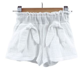 Pantaloni scurti pentru copii, din muselina, cu talie lata, Pearl, 2-3 ani