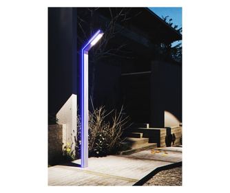 Stalp LED Iluminat Stradal, Lumina Rece, 30W, 3.5m, Gri