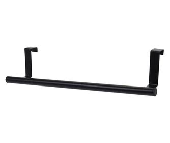 Κρεμάστρα πόρτας Excellent Houseware, ανοξείδωτο ατσάλι, 36x8 εκ., μαύρο