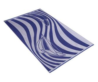 ПЛАЖНА КЪРПА YACHT CLUB BLUE, Син, 100/180