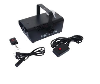 Set masina de fum, 600 W si lichid 4.5 l, IdeallStore®, LED, jocuri de lumini, Wireless, negru