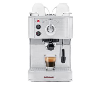 Gastroback Design espresso plus 42606 eszpresszó kávéfőző, 15 bar, 1.5l-es víztartály, tejhab fúvóka, kávéscsésze melegítő, rozs