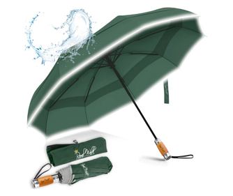 Umbrela de Lux pliabila „Royal Walk", cu Deschidere si Inchidere Automata, Pentru femei si barbati, Uscare rapida, 103cm, Verde