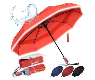 Umbrela de Lux pliabila „Royal Walk", cu Deschidere si Inchidere Automata, Pentru femei si barbati, Ventilata, Compact, Protecti