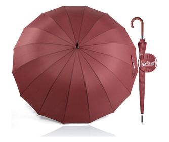 Umbrela de Lux Royal Walk, Deschidere Automata, Protectie Vant, 120cm, Pentru doua persoane, Pentru femei si barbati , Maner cla