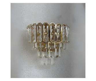 Aplica RFAN, Model 62110/2W, Textura Cristal, Metal, 2 X E14, Auriu