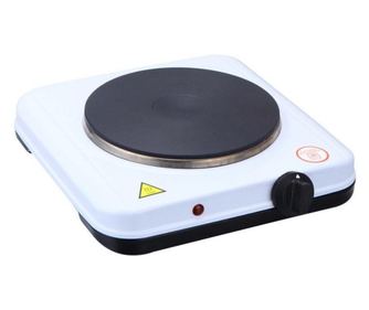 Plita electrica Rosberg R51445BR, 2000W, Indicator luminos, 3 nivele de putere, Alb