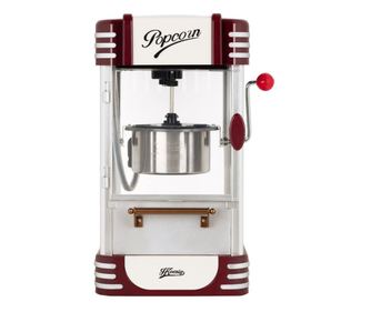 H.Koenig POP330 retro pattogatott kukorica gép, 360 W, 50 g-os edény, rozsdamentes acél, belső világítás, hőmérséklet fenntartás