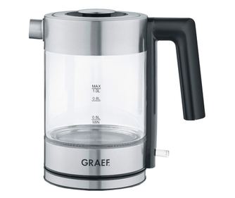 Graef elektromos vízforraló, Glass Kettle WK300, 1 liter, ellenálló üvegpohár, szennyeződésszűrő, túlmelegedés elleni védelem, g