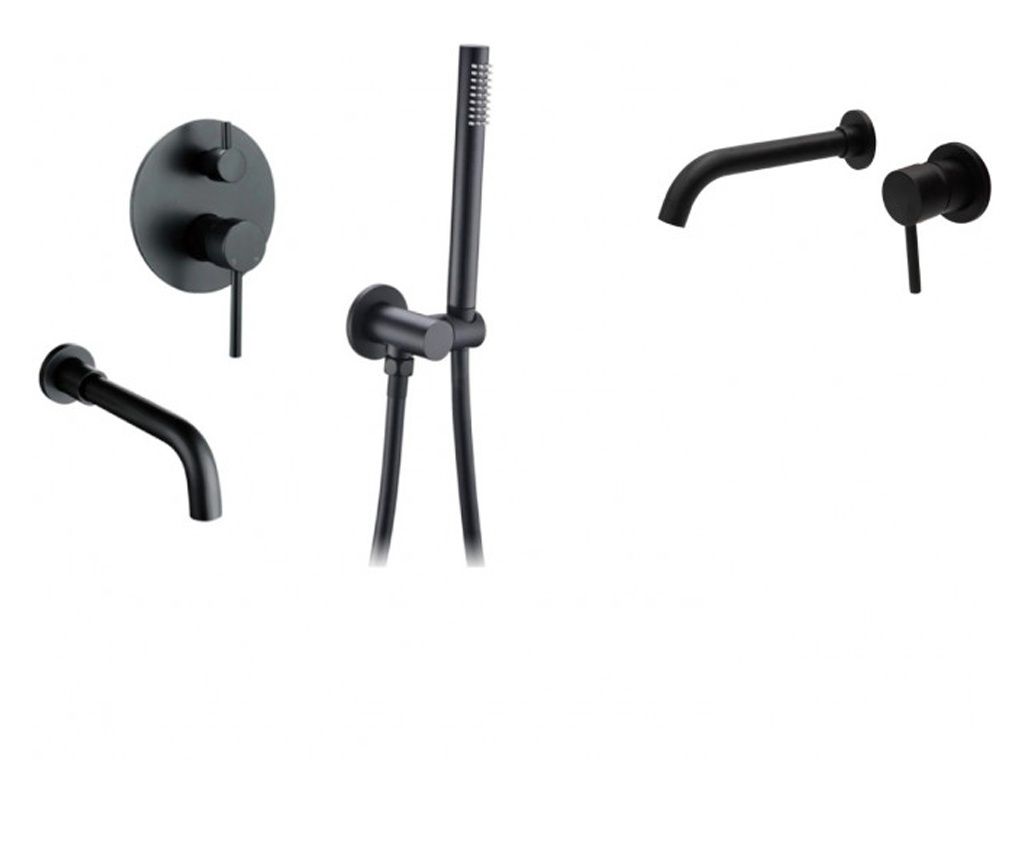 Blackswan Sink and Bathtub Faucet Set, M68 Type, Matte Black, 22 cm