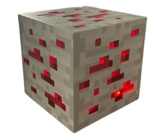 Нощна лампа Minecraft, Premium, щадяща очите светлина, ABS, червена светлина, за деца, бебета или възрастни