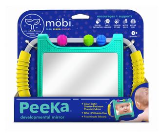 Огледало с силиконова стойка и мъниста Peeka