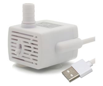 Pompa de apa pentru dispenser apa automat tip fantana pentru caini si pisici, Linomag®, cablu USB