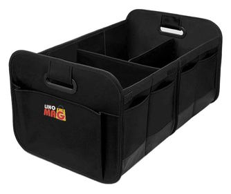 Organizator portbagaj auto, Linomag®, Impermeabil, Pliabil, Spatios, Negru, 58 x 37 x 32 cm