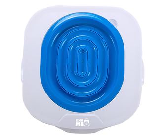 Adaptor de toaleta pentru pisici Linomag®, Kit pentru educare pisicii la toaleta, Albastru