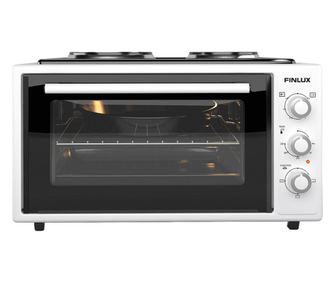 Μικρός Φούρνος Finlux FMC-4524WF, 45 L, 1600 W, Δύο Εστίες, 3 Λειτουργίες, Σμάλτο, Λευκός