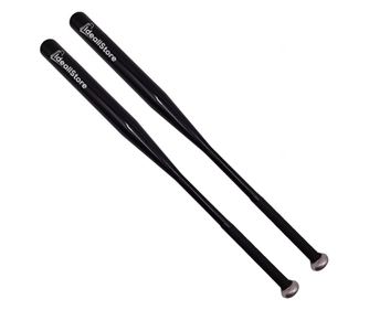 IdeallStore® Baseball palica za dva kompleta, Home Run, aluminij, 80 cm, črna