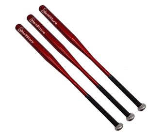IdeallStore® tridelni set kijev za baseball, aluminij, 80 cm, rdeč
