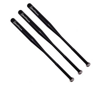 Комплект от три бейзболни бухалки IdeallStore®, Home Run, алуминий, 80 см, черен