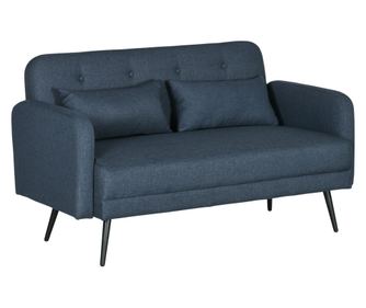 135 см диван за спалня, модерен плюшен диван, двуместен диван с възглавници, C