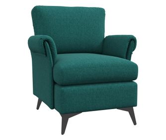 Fotoliu Modern Fotoliu Confortabil pentru Semineu Scaun de Efect din Panza pentru Camera de Zi Dormitor Biroul de Acasa Verde fo